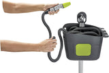 GF SRL, Aquapop Grey Pro 15, självförlängande flätad slang Tillverkad i Italien, med styv plastbehållare, ergonomisk mini trädgårdsspruta, trädgårdsbevattningsanslutningar, mörkgrå