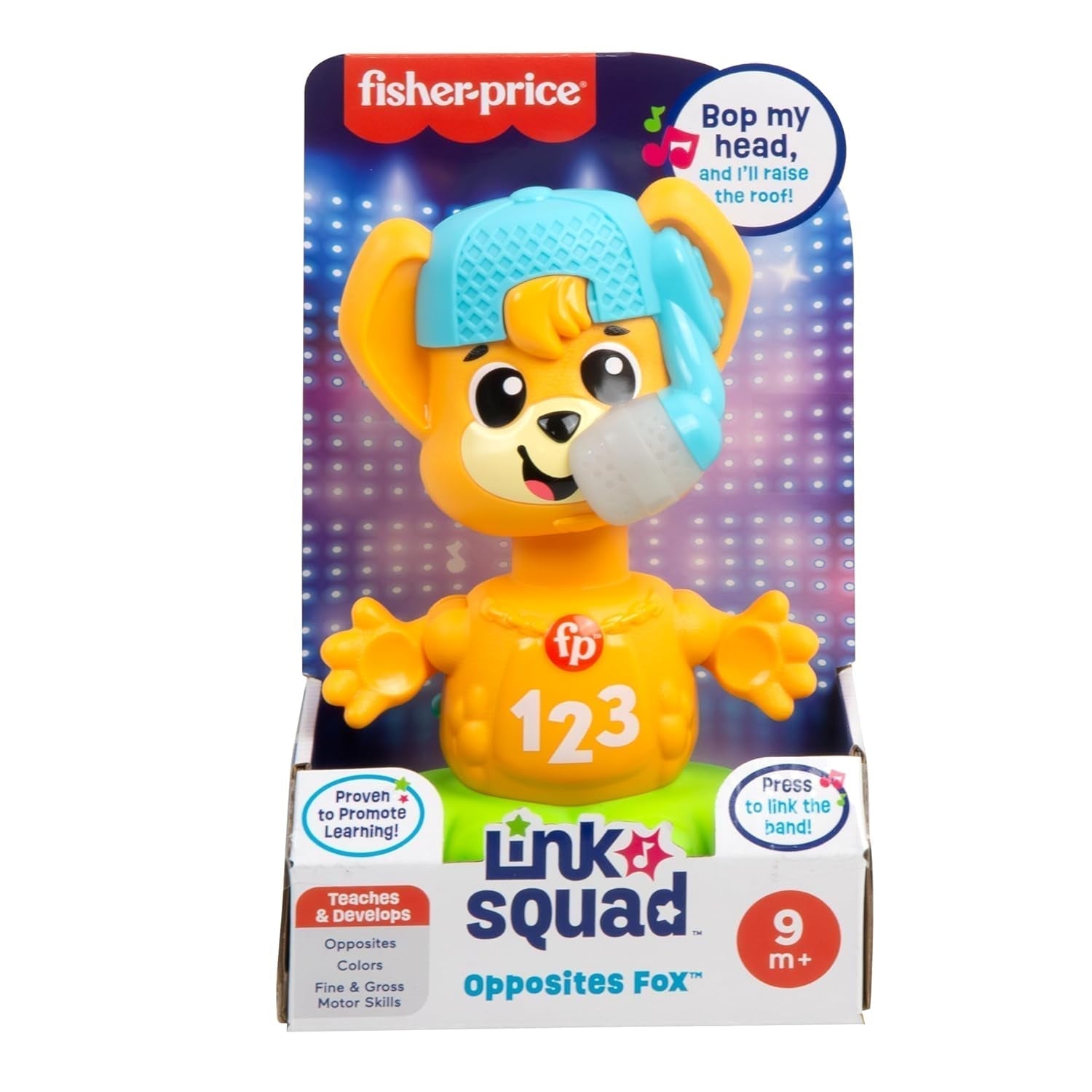 Fisher Price Animal Band Rino the Fox Learn Opposites, Interactive Fox to Learn Through Movement, Colorful Lights, Songs and Sounds, Baby Toy, 9+ Months, HYL02 Baby Toys Naty Shop
