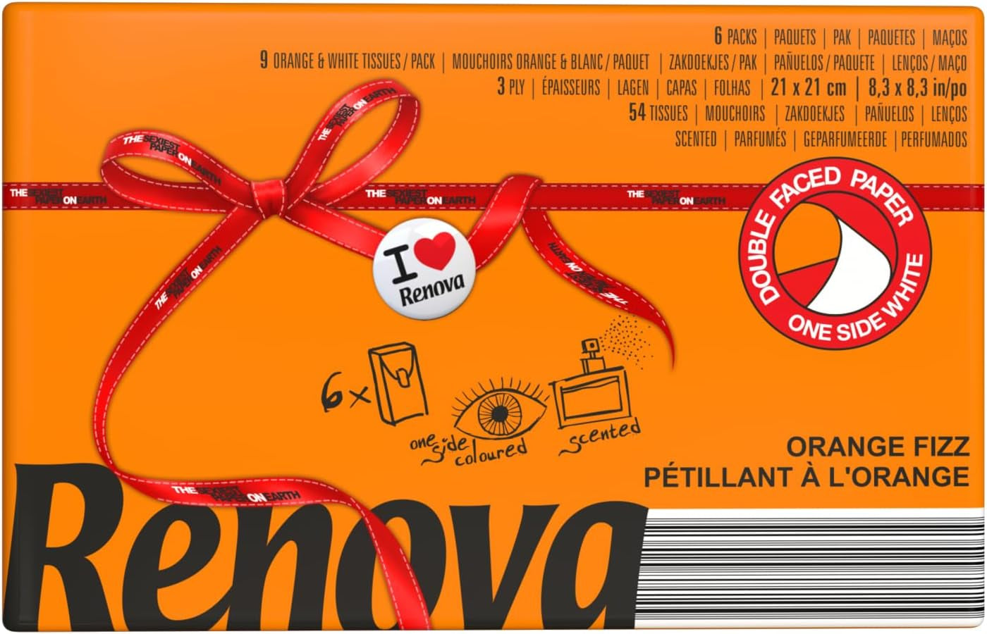 RENOVA ORANGE FIZZ Pocket Tissues 6 st