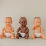 Miniland Babydocka, afrikansk pojke, 32 cm, anatomiskt korrekt