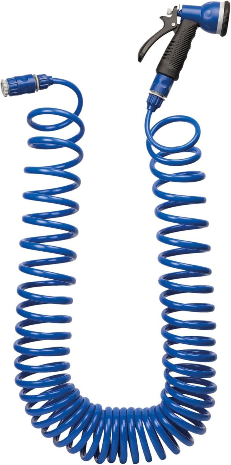 TATAY spiralslangset 10 m med plasttillbehör med UV-skydd, perfekt för terrasser och små trädgårdar.