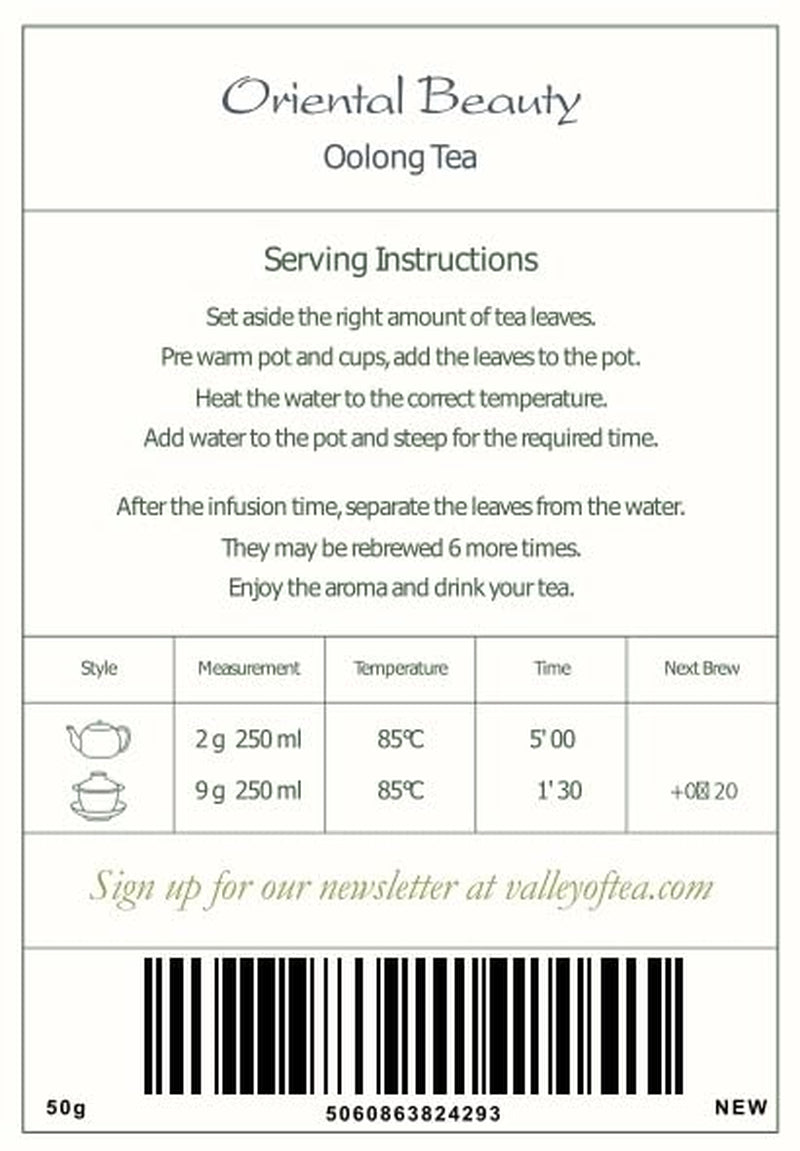 Orientalsk skönhet Taiwan Oolong Tea - Dongfang Meiren Taiwanesiskt te - Wu Long White Tips eller Blue Tea Wu Long Tea Oriental Blue Tea Blått Tea Olong Tea Olong Tea Ekologiskt Oolong Tea Olong Tea