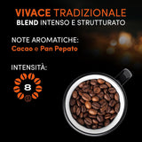 Pellini N.82 Vivace, Kaffeebohnen für Espresso 1 kg, Arabica- och Robusta-Mischung mit Kräftigem och Ausgefungem Gesmack, Mittlere Röstung