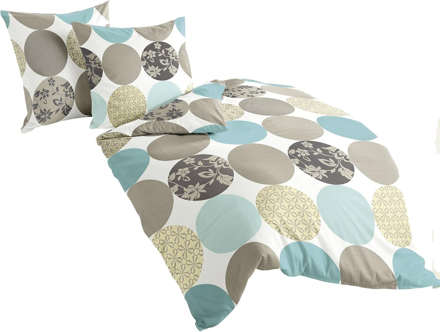 Bierbaum sängkläder, maco-satin, Designad i Tyskland, modell 6383 turkos 02, 155X220 Cm + 80X80 Cm, komfortstorlek Sängar och filtar Besuche den Bierbaum-Store Turkos 200X200 Andra prover