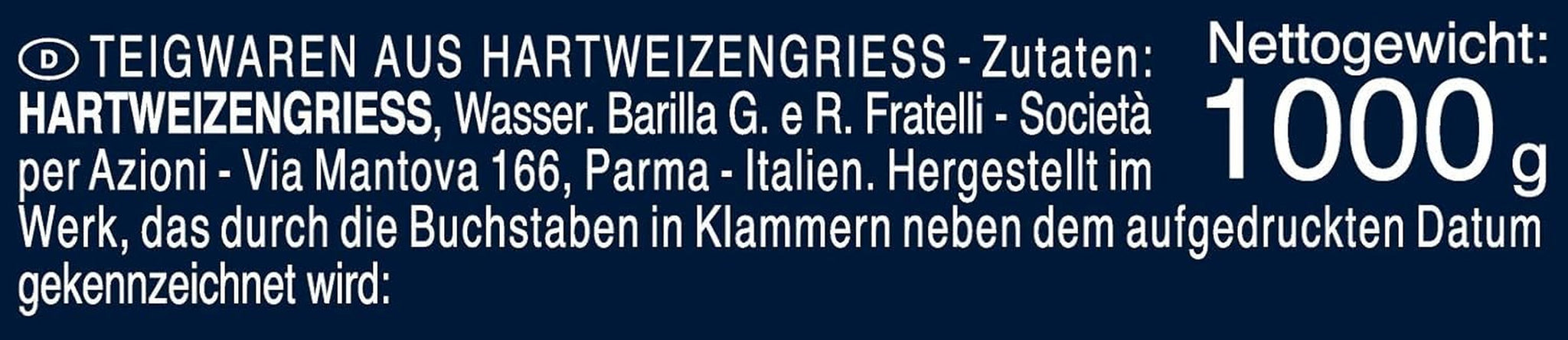 Barilla Selezione Oro Chef Orecchiette Pugliesi, förpackning om 9 (9 x 1 kg)