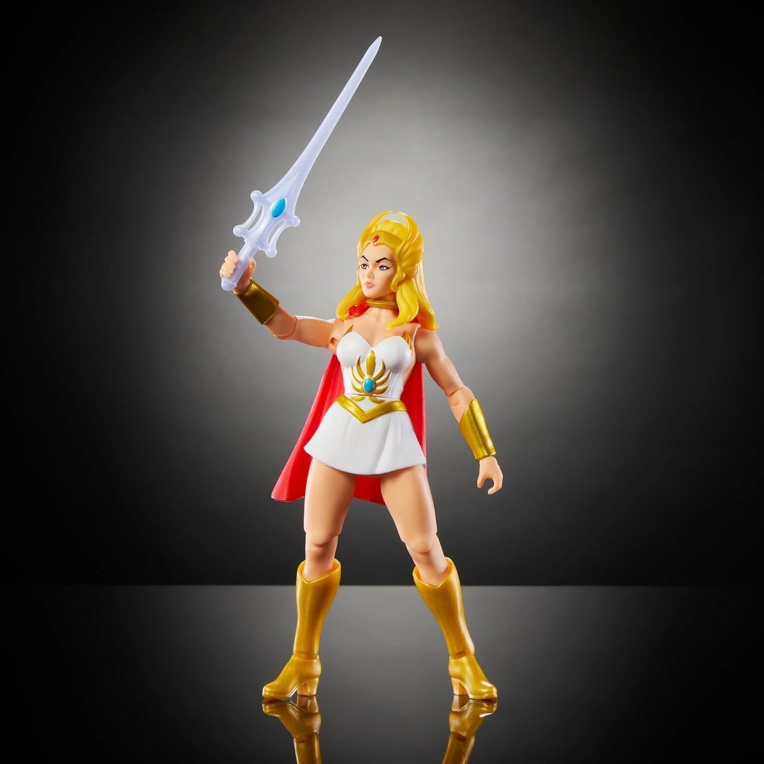 Universums mästare Ursprung She-Ra Tecknad actionfigur Ca 14 cm lång 1980-tals TV-hjältinna Princess of Power Detaljerad design och tillbehör JBM76 Actionfigurer Naty Shop
