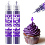 Gel matfärg - HXDZFX 2×30ml, sockerfri matfärg, högkoncentrerad, för dekoration av kakor, vit fondant, makroner, kakor, bakning, påskägg, slem (druvor lila)