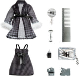 Rainbow High Shadow High Girl's Night - Shanelle Onyx - 28cm modedocka i nyanser av grått, svart hår och outfit med accessoarer och kam - För samlare och barn från 6 år och uppåt