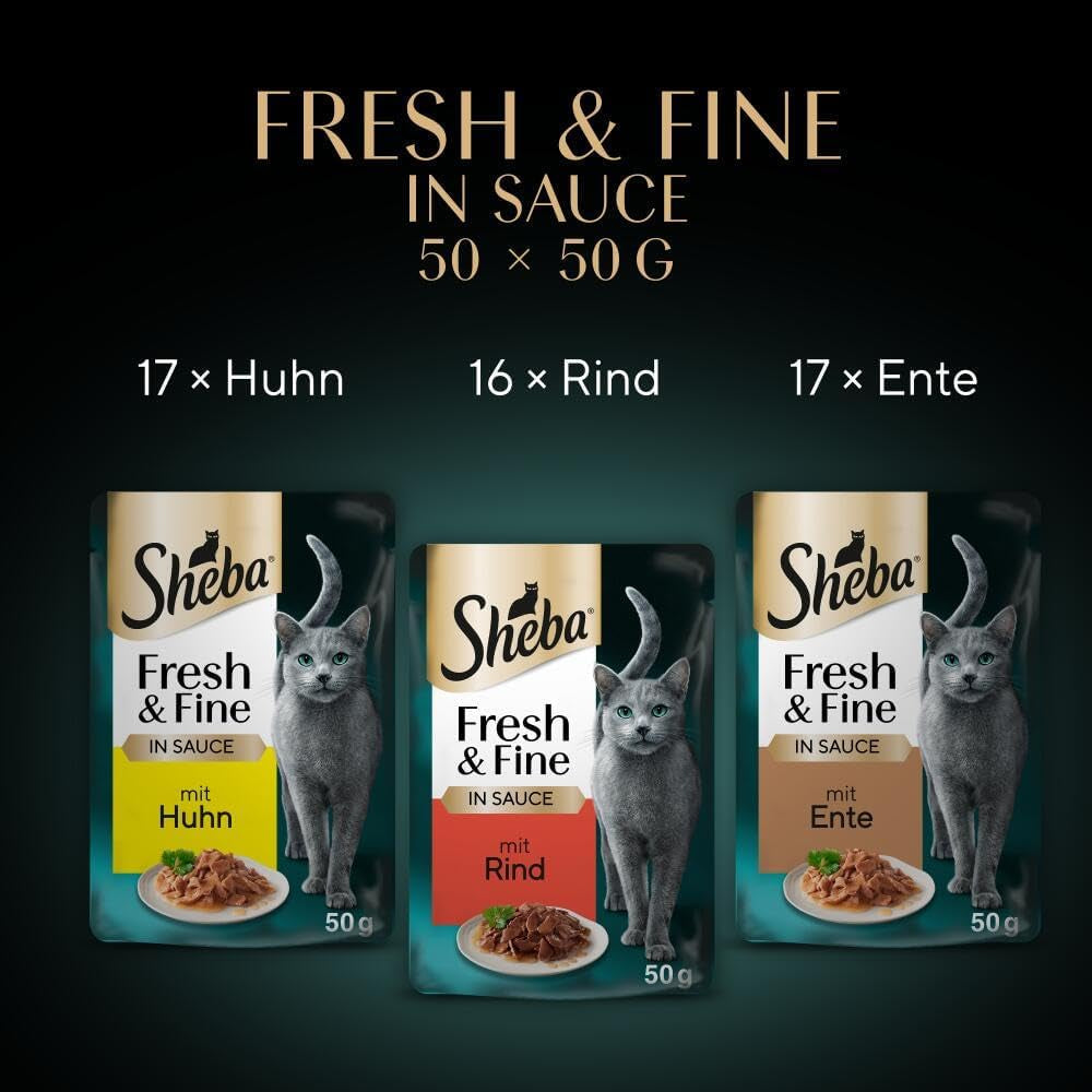 Sheba CATCARE-påse Wet Fresh & FINE (kött) bitar i sås Vuxen 50G Multipack Standard