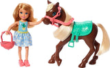 Barbie GHV78 - Club Chelsea Lekset med docka och häst, ca. 15 cm blond med mode och tillbehör Presentleksak för 3-7 år babydockor Naty Shop Singel