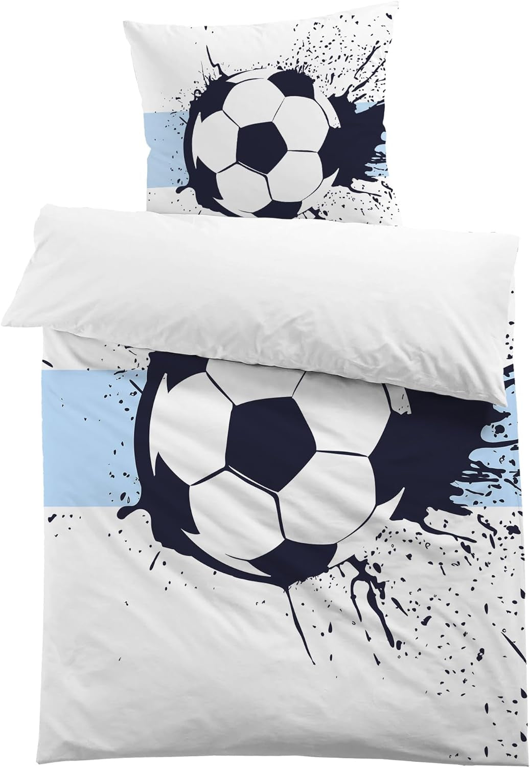 Sängkläder för pojkar, fotboll, mikrofiber polyester Sängkläder - barn Naty Shop Modell 1 135X200 Cm + 80X80 Cm