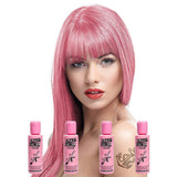 GO TOXIC UV semipermanent hårfärgningskräm 100 ml (1 förpackning) Naty Shop Candy Floss rosa hårfärgningsmedel 100 ml (4-pack)