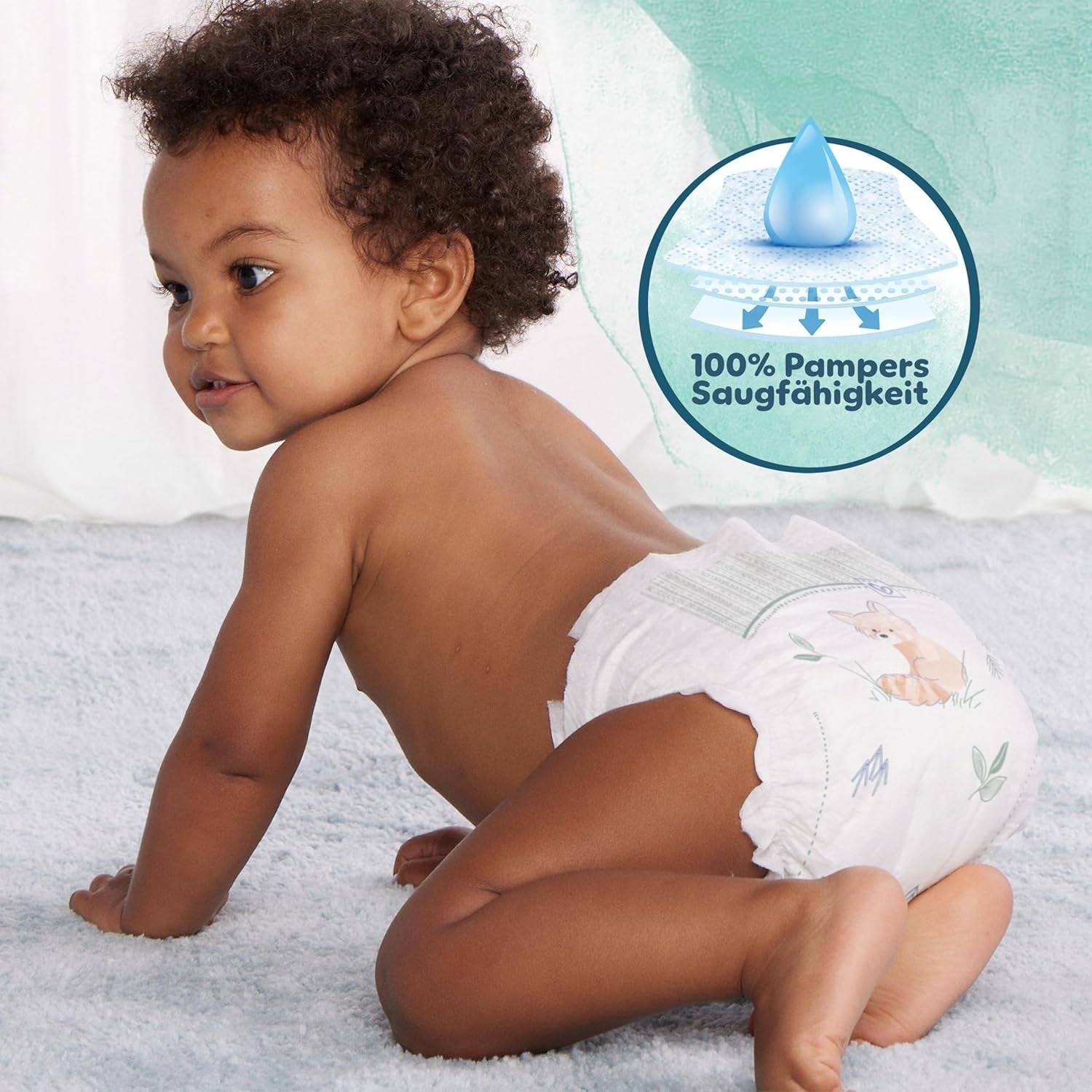 Pampers Harmony blöjor storlek 1, 180 blöjor, 2kg-5kg, skonsamt hudskydd med 100% Pampers skydd