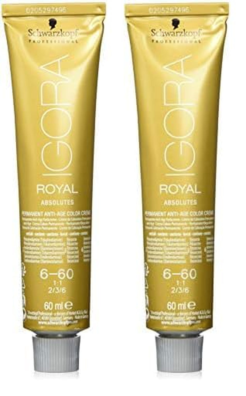 Igora Royal Absolute Age Blend Hårfärg, 7-560 Medium Golden Chocolate Blond, 60ml Naty Shop Hårfärg 6-60 Mörkblond Choklad Natural 60ml (Pack med 2)