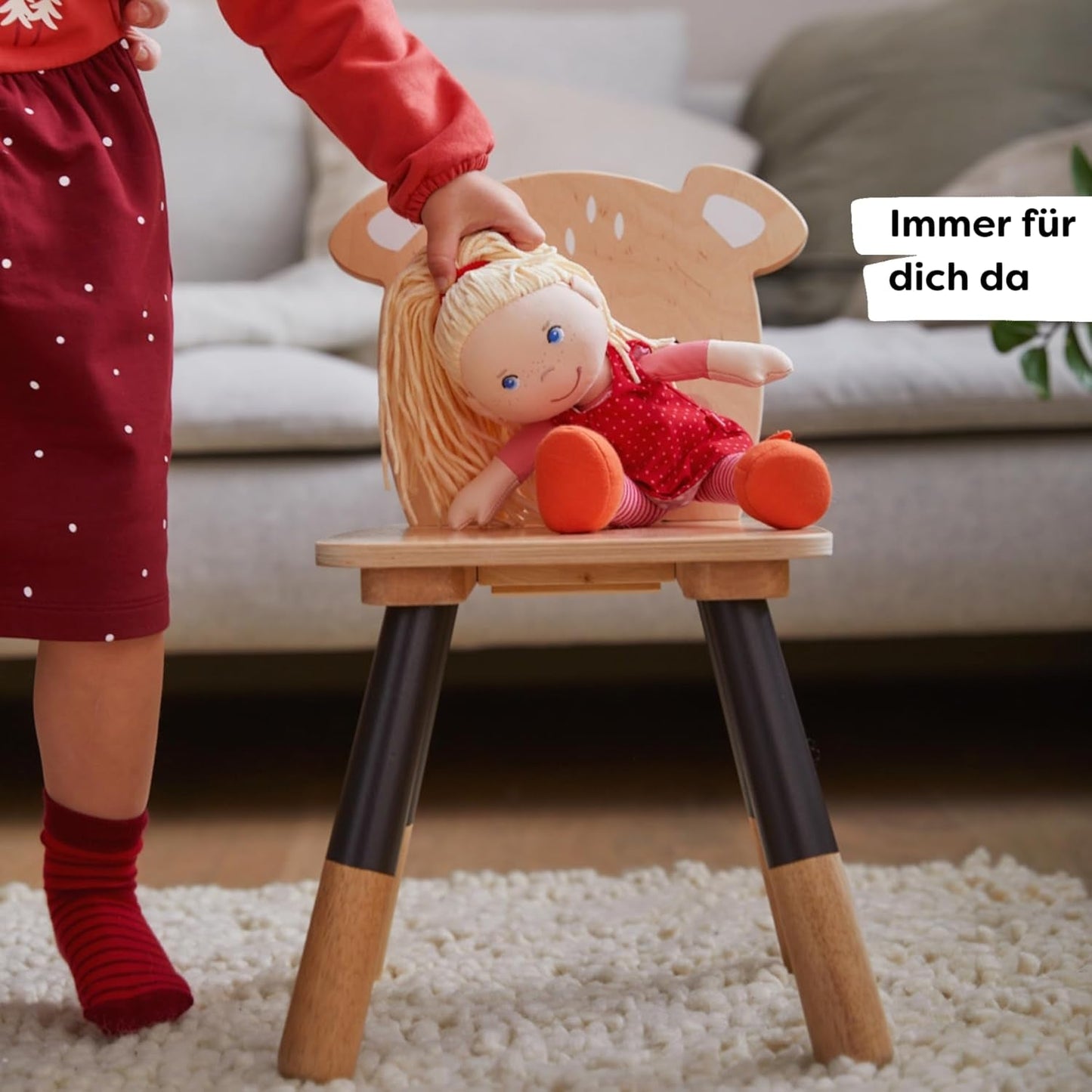 Mjuk docka HABA Annelie - Mjuk docka med arrangerat hår - Med utbytbara kläder - Från 18 månader - 30 cm - Tvättbar - 1302108001