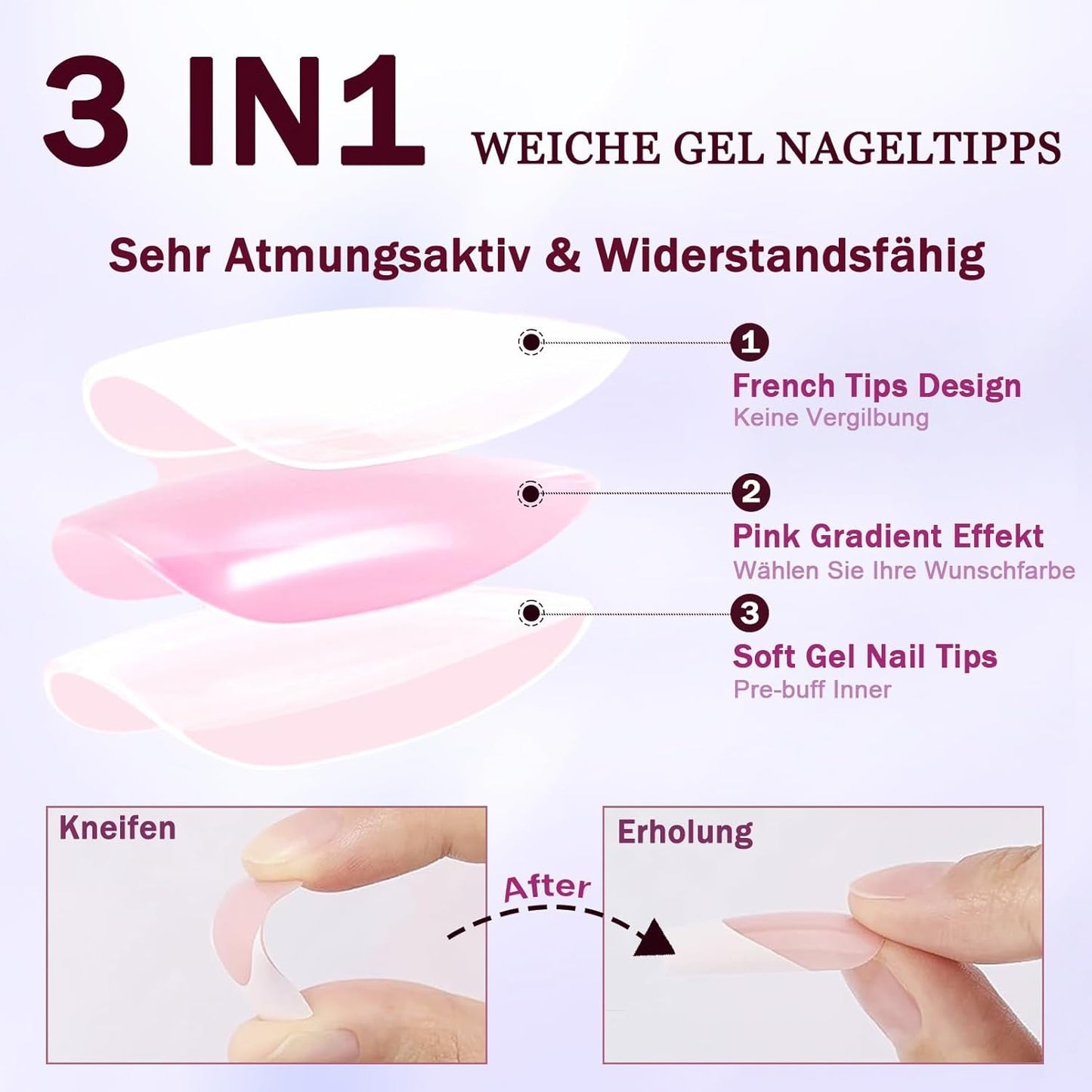 120 st Nakenrosa falska naglar med nagellim - 12 storlekar Kort oval fyrkantig press på naglar - Vackra naglar, limma på konstgjorda naglar - Lämplig för kvinnors DIY-nageldesign (Squaval Pink Gradient)