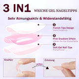 120 st Nakenrosa falska naglar med nagellim - 12 storlekar Kort oval fyrkantig press på naglar - Vackra naglar, limma på konstgjorda naglar - Lämplig för kvinnors DIY-nageldesign (Squaval Pink Gradient)