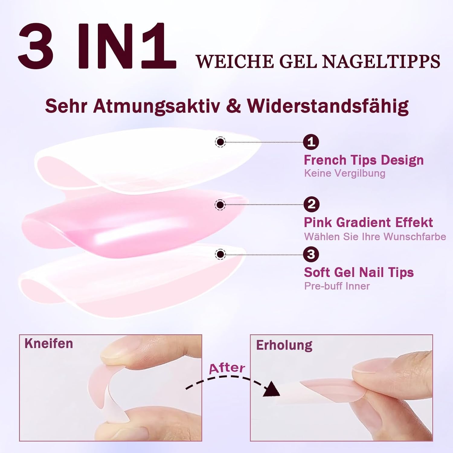 120 st Nakenrosa falska naglar med nagellim - 12 storlekar Kort oval fyrkantig press på naglar - Vackra naglar, limma på konstgjorda naglar - Lämplig för kvinnors DIY-nageldesign (Squaval Pink Gradient)
