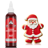Röd matfärg 120 ml, högkoncentrerad och sockerfri flytande matfärg för bakning, kakor, makroner, glasyr, fondant, kakor, munkar