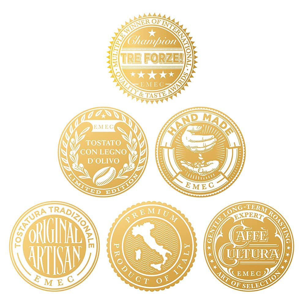 Espresso Caffè - 1 kg Espressobönor Traditionell Röstung über Olivenholzfeuer In Handarbeit - Premium Kaffeebohnen für Vollautomat und Siebträger
