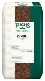 Fuchs Professional - Kümmel ganz | Ungemahlen, zum Würzen von Bratkartoffeln oder Krautgerichten | Profi-Qualität für Großverbraucher und Gastronomie | 1 kg im återvinningsbar väska
