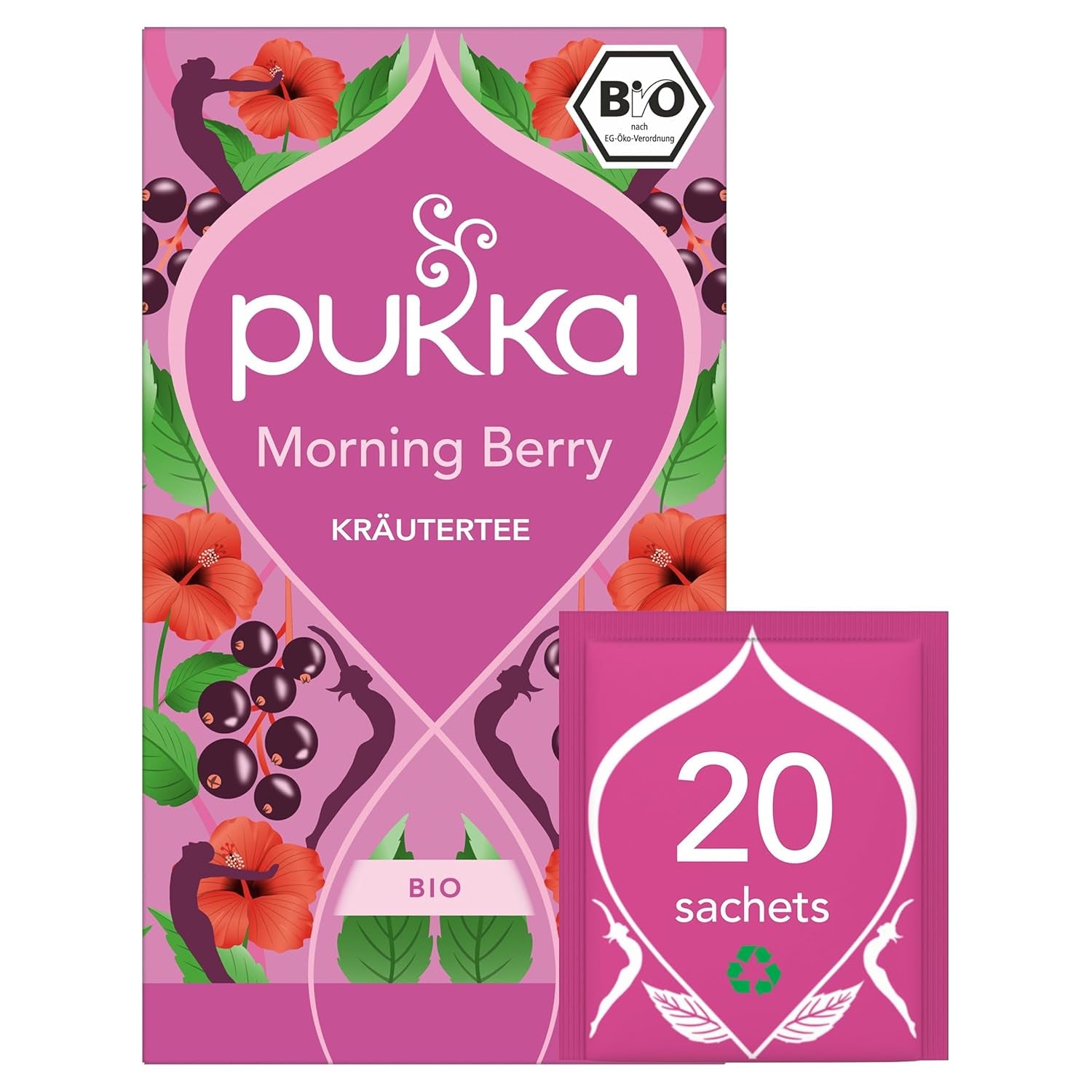 Pukka | Blandning av ekologiska smaksatta teer "Vanilla Chai" | Kanel, ingefära och vanilj | Te för en njutning med naturlig sötma | Förpackning om 1 | 20 tepåsar