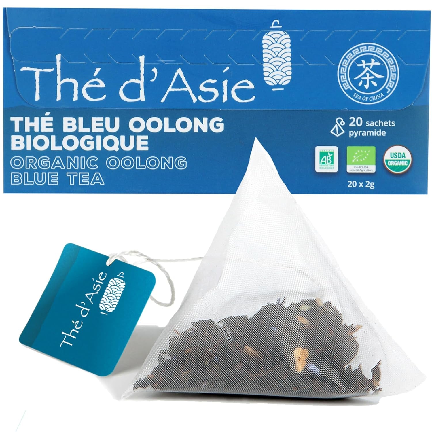 Khla - Ekologiskt oolongte 100 g - Blått te - Naturligt löst te - Ekologiskt asiatiskt te - Löst och skuret - ört- och infusionste - Från Kina
