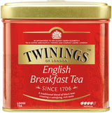 Twinings English Breakfast Tea Loose Black Tea in Tea Box Starkt svart te från högkvalitativa teblad plockade från de bästa teplantagen i Sri Lanka och Indien G, neutralt, 100 gram