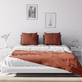 Soleil D'Ocre, Adele, överkast, soffkast, bomull, tegelröd, 220 X 240 Cm Sängar och filtar Besuche den Soleil d'ocre-Store