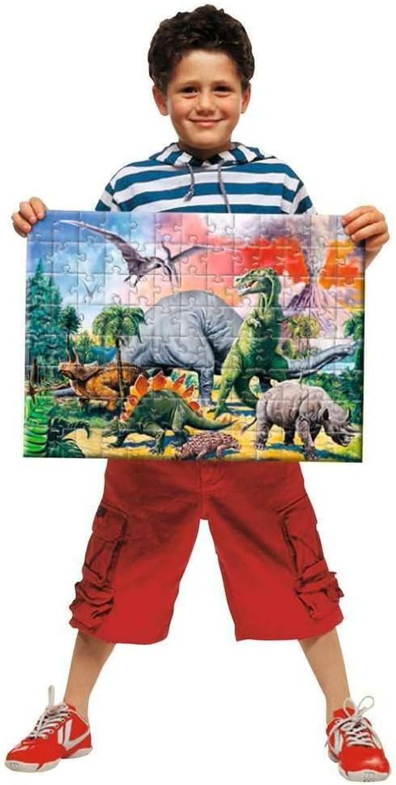 Ravensburger pussel för barn - 10957 Bland dinosaurierna - Dino pussel för barn 6 år och äldre, med 100 bitar i XXL-format Puzzle Naty Shop