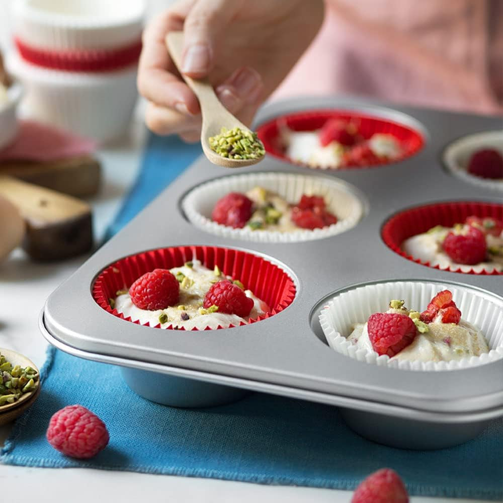 Bricka 6 Jumbo Muffins Ø 9 Cm - 34 X 22 X 4,5 cm Bakformar och plåtar Naty Shop