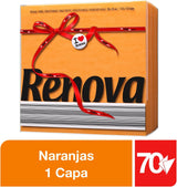 Renova Pappersservetter, Red Label Orange - 70 servetter