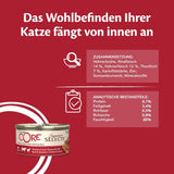 Wellness CORE Signature Väljer 8 x 79 g, blanda nötkött, kyckling och kalkon - våt kattmat, läckra strimlor i sås, spannmålsfria, naturliga, allergivänliga, proteinrika, mycket kött