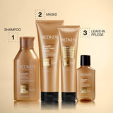 Redken hårmask för torrt och sprött hår, vitaliserar och återfuktar, med keratinkomplex och arganolja, helt mjuk, tung kräm, 1 x 250 ml Naty Shop hårmask