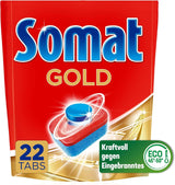 Somat Gold flikar för diskmaskinen (105 flikar) Köksdiskmedel Naty Shop 22 kapslar -