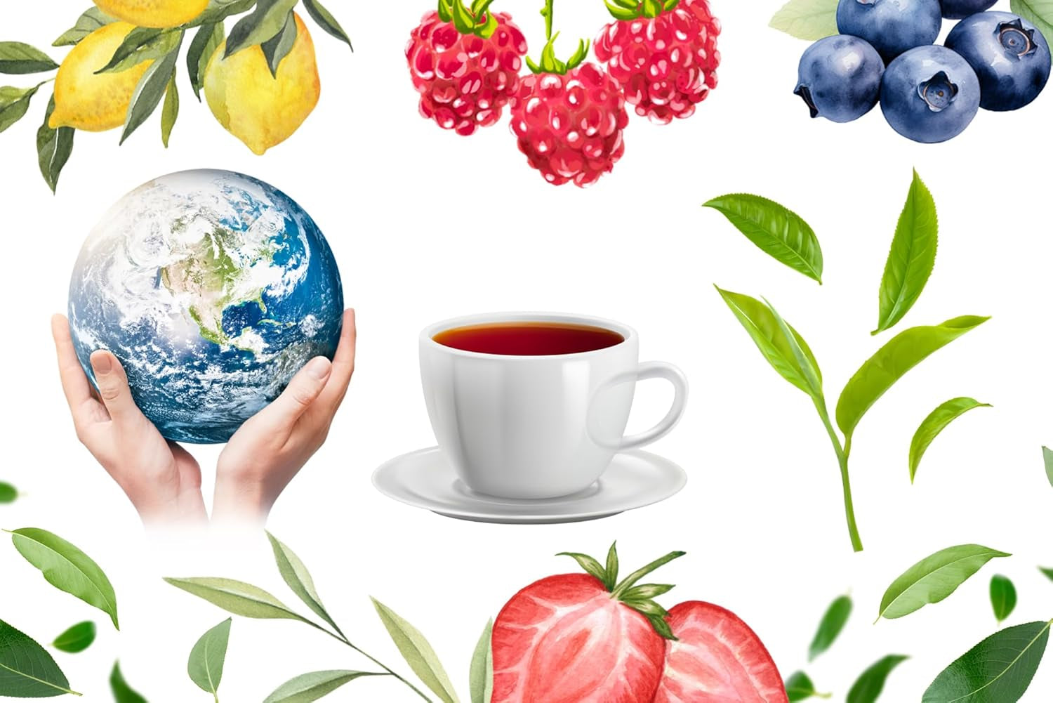 Babcia Jagoda - Fruktte "Fruchtige Verführung" - 20 tepåsar - Med hibiskus, äpple, aronia, björnbär, nypon, apelsinskal - Intensiv fruktsmak, koffeinfri, vegansk, naturlig, Cay - 40G