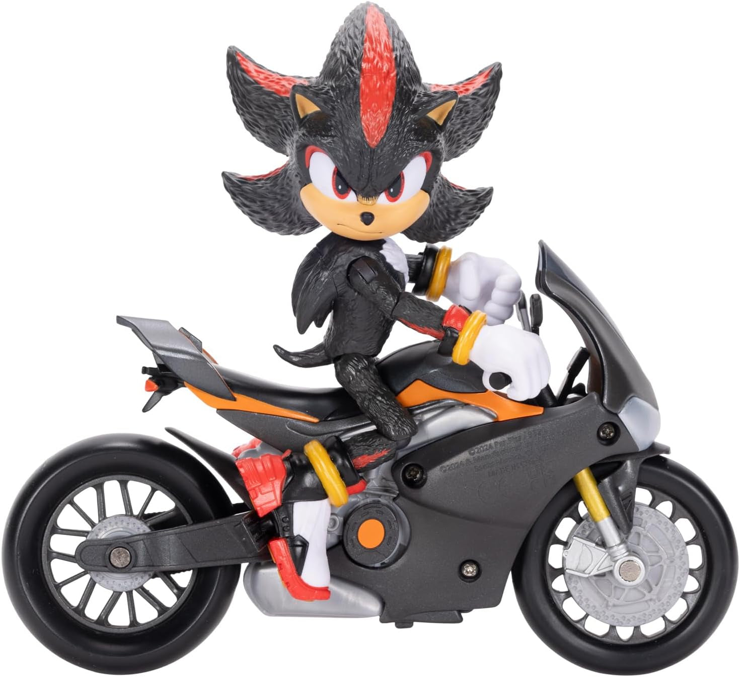 Sonic 3 The Movie Shadow Figure, 15 Cm, Movable, Inklusive Shadow Mobile från Jakks Pacific, Acoustic, Black Actionfigurer Naty Shop Standardtitel