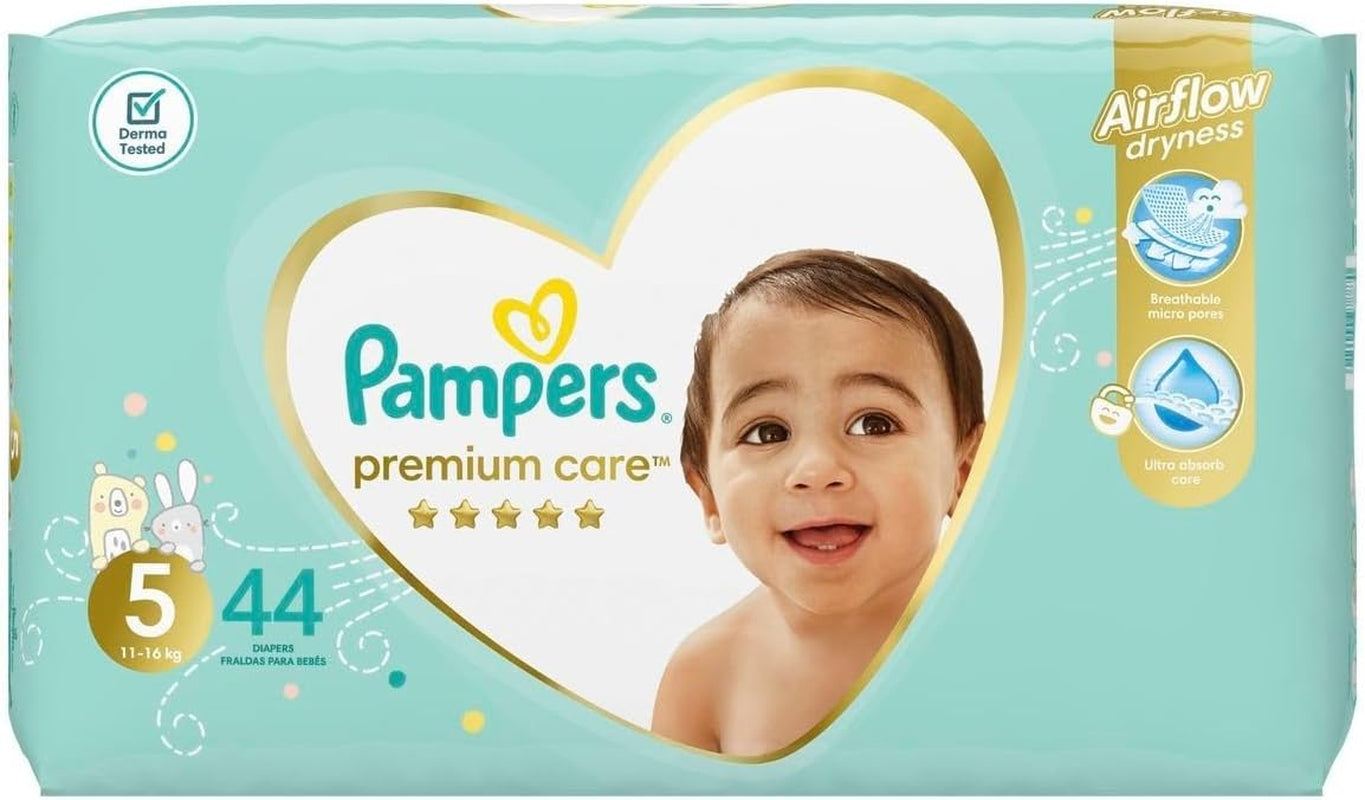 Pampers Premium Care blöjor, storlek 5, 11-18 kg, 1 förpackning (1 x 44 st)