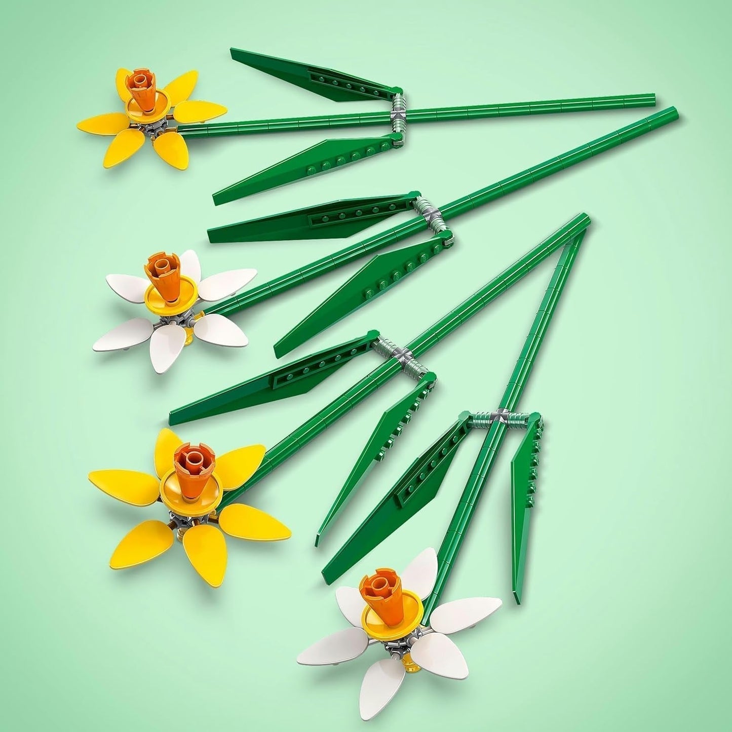 Påskliljor LEGO Botanicals - Påskpresenter för flickor och pojkar - Konstgjorda blommor för barn - Blombukett som dekoration i rummet eller på kontoret - Present för kvinnor - 40747 Byggset Besuche den LEGO-Store