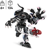 LEGO Marvel Venom Mech vs. Miles Morales rörliga actionfigurer för barn Spider-Man Set med Superhjälte Duell Minifigurer Leksakspresent för pojkar och flickor 6 år gamla 76276 Byggset Besuche den LEGO-Store