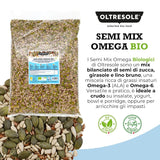 Ekologisk Omega Seed Mix 3 kg (blandning av pumpa, solros och linfrön), en blandning av 3 hela råa oljefrön, rika på protein, fibrer och omega-3 fettsyror