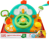 Bright Starts, leksaksratt, Lights & Colors Driver, med musik, billjud, blinkers, växelspak och mer Bebe Naty Shop Toys