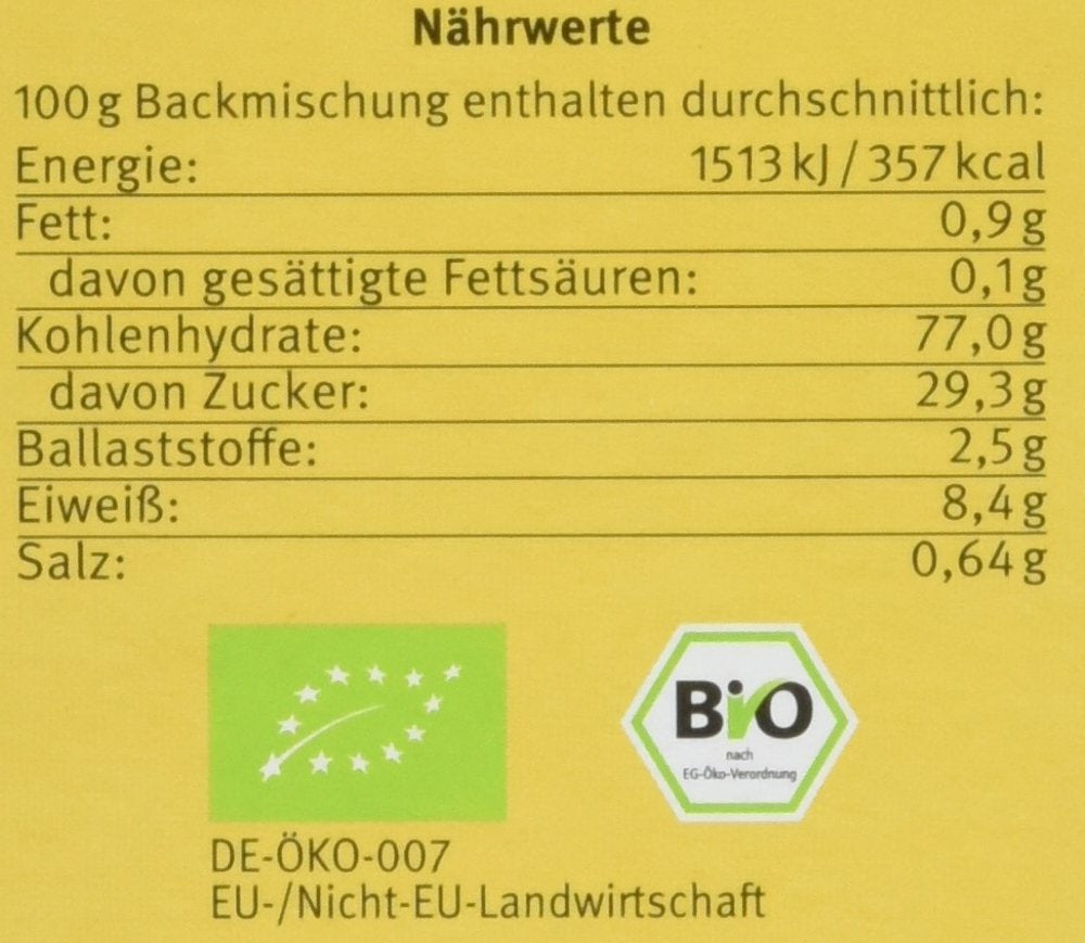 Demeter Bauck Hof Bio Dinkel Wafflen, 200 G Blandning för bakning och matlagning Naty Shop