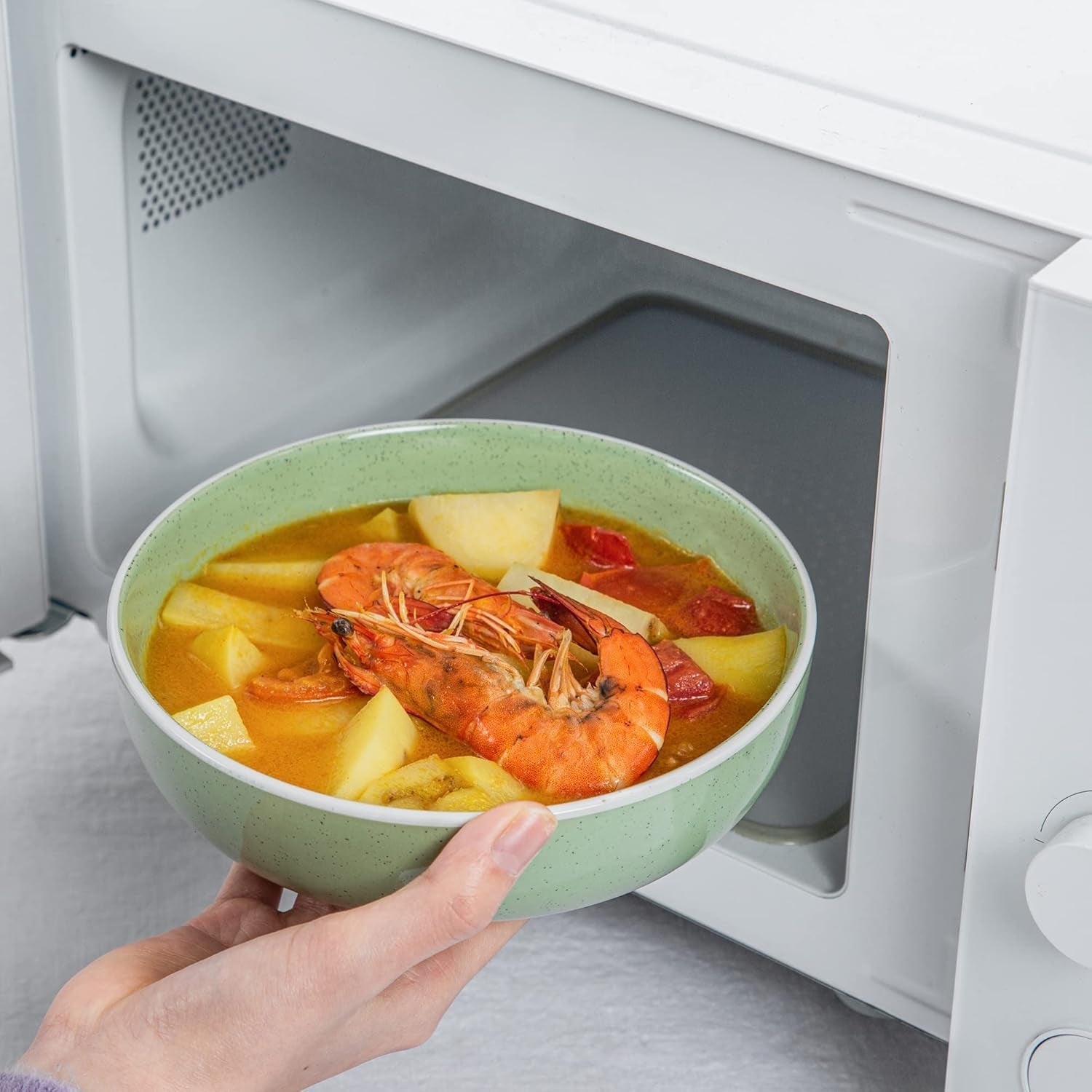 vancasso SESAM Serie Steingut Geschirrset für 12 Personen, 48 teiliges Kombiservice – Tafelservice mit Speisetellern, Desserttellern, Müslischalen och Kaffeetassen, Scandinavian Design