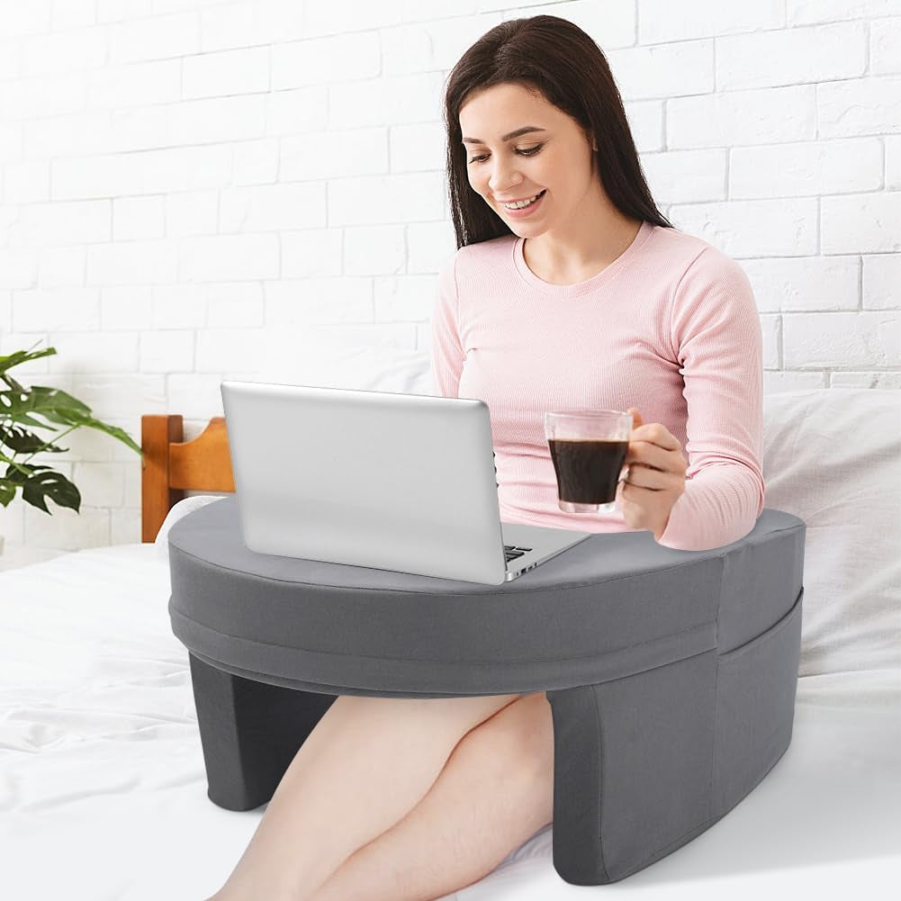 Läskudde för säng och soffa, spelkudde, varvkudde för laptop, spelkudde med armar och sidficka, för vuxna som spelar, läser, tittar på tv, spelar i soffan
