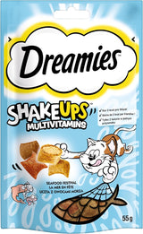 DREAMIES SHAKE UPS Multivitamin Seafood Festival Kattgodis i portionspåsar - 55 g (6 påsar)