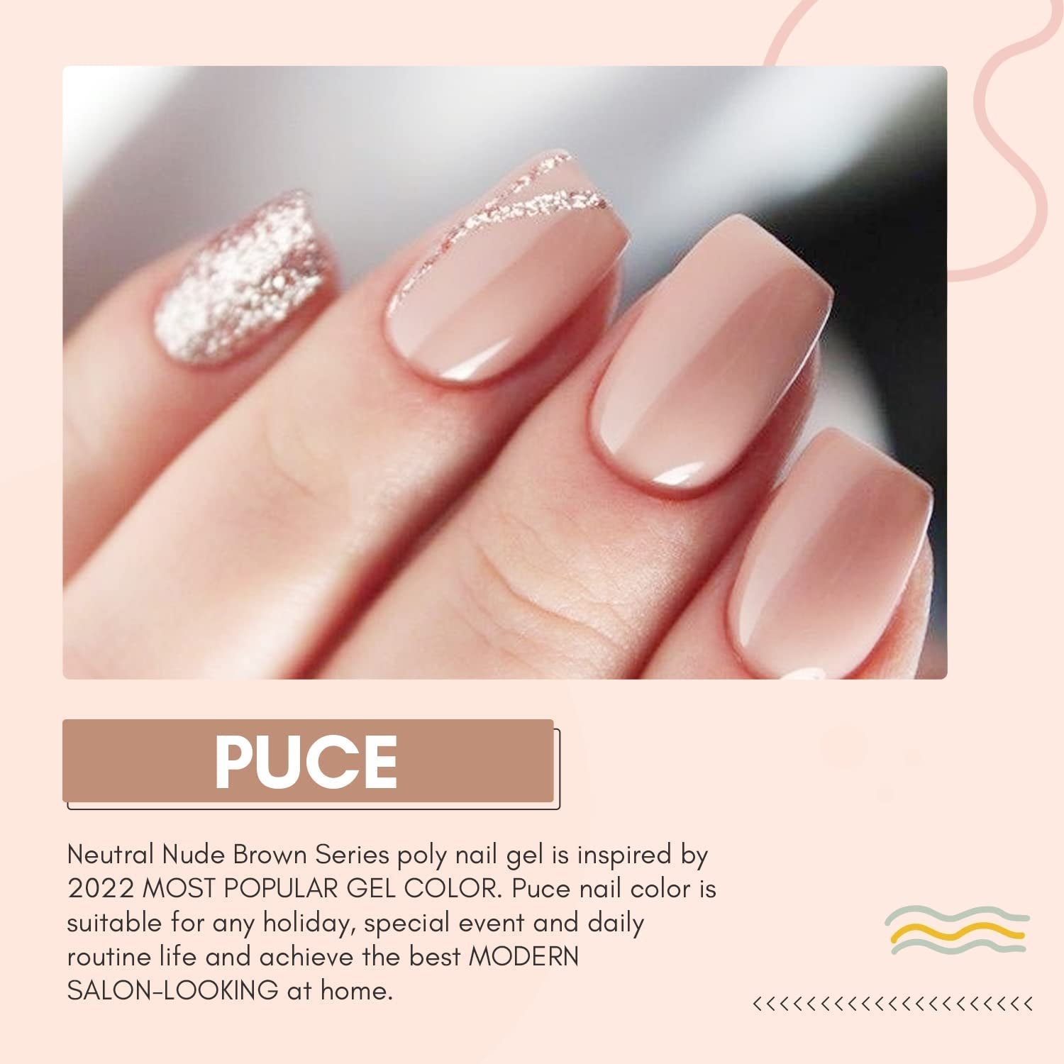 Makartt Poly Nail Extension Gel - Acrylic Extension Gel, Nail Strengthening Gel, Nageldekoration, 50 ml (lila)