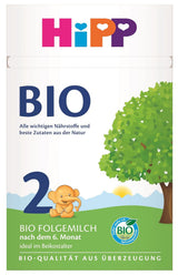 HiPP 2 Ekologisk tillskottsmjölk (4 x 600g), efter 6 månader, med Omega-3 (DHA, ALA), kalcium och lättberedd ekologisk stärkelse, av bästa ekologiska kvalitet