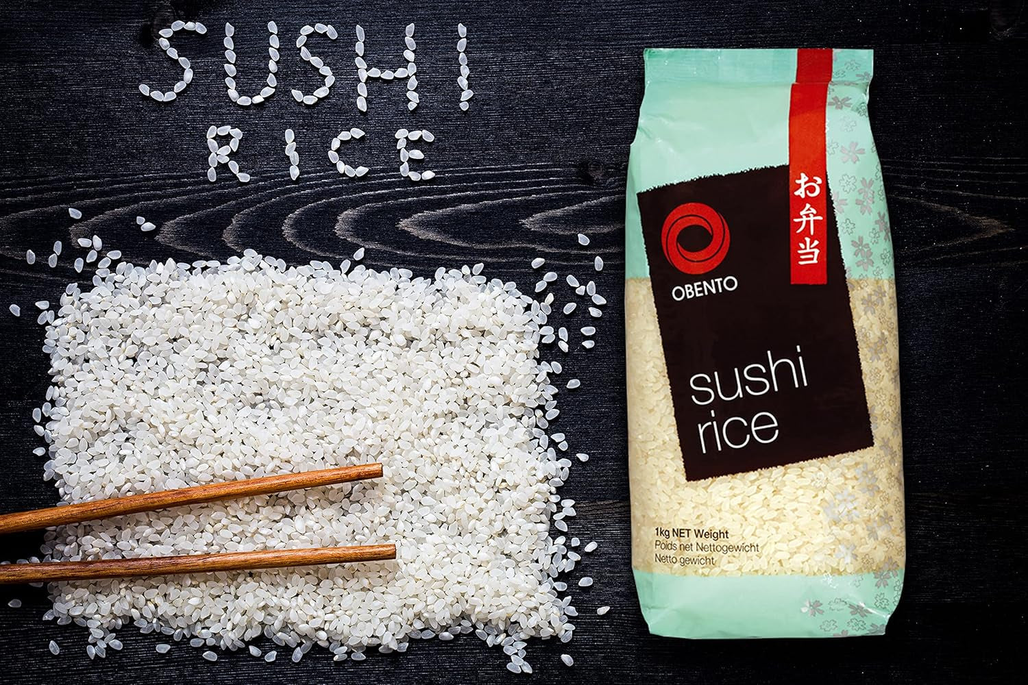 Sushiris, klibbigt ris till norirullar och andra japanska sushispecialiteter, 1 kg (1 pack)