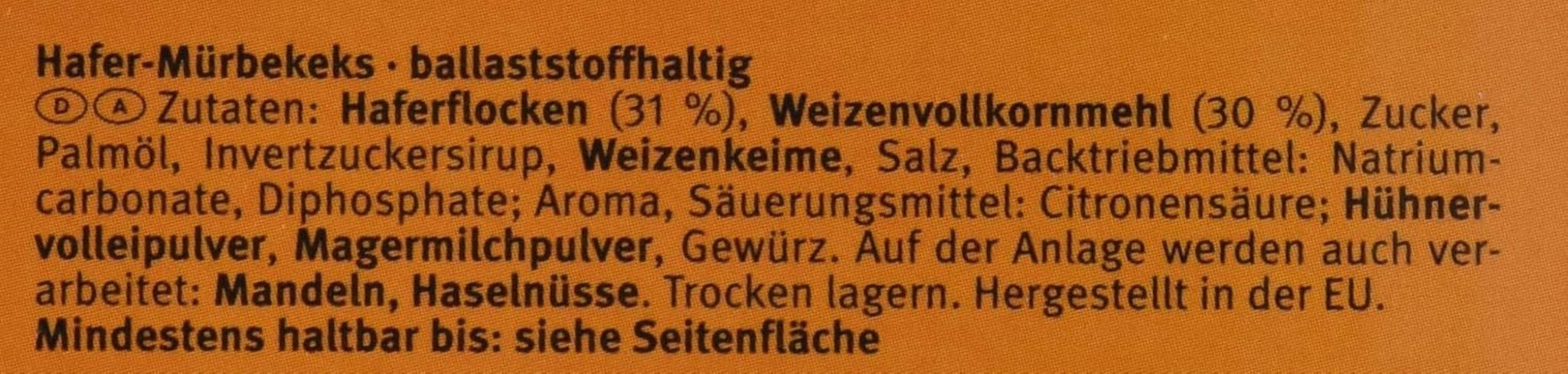 Brandt Hobbits Crunchy - 2-pack - Cateringkartong med 60-pack - Högfibrig havregryn fullkornskex (60 x 22,8 g)